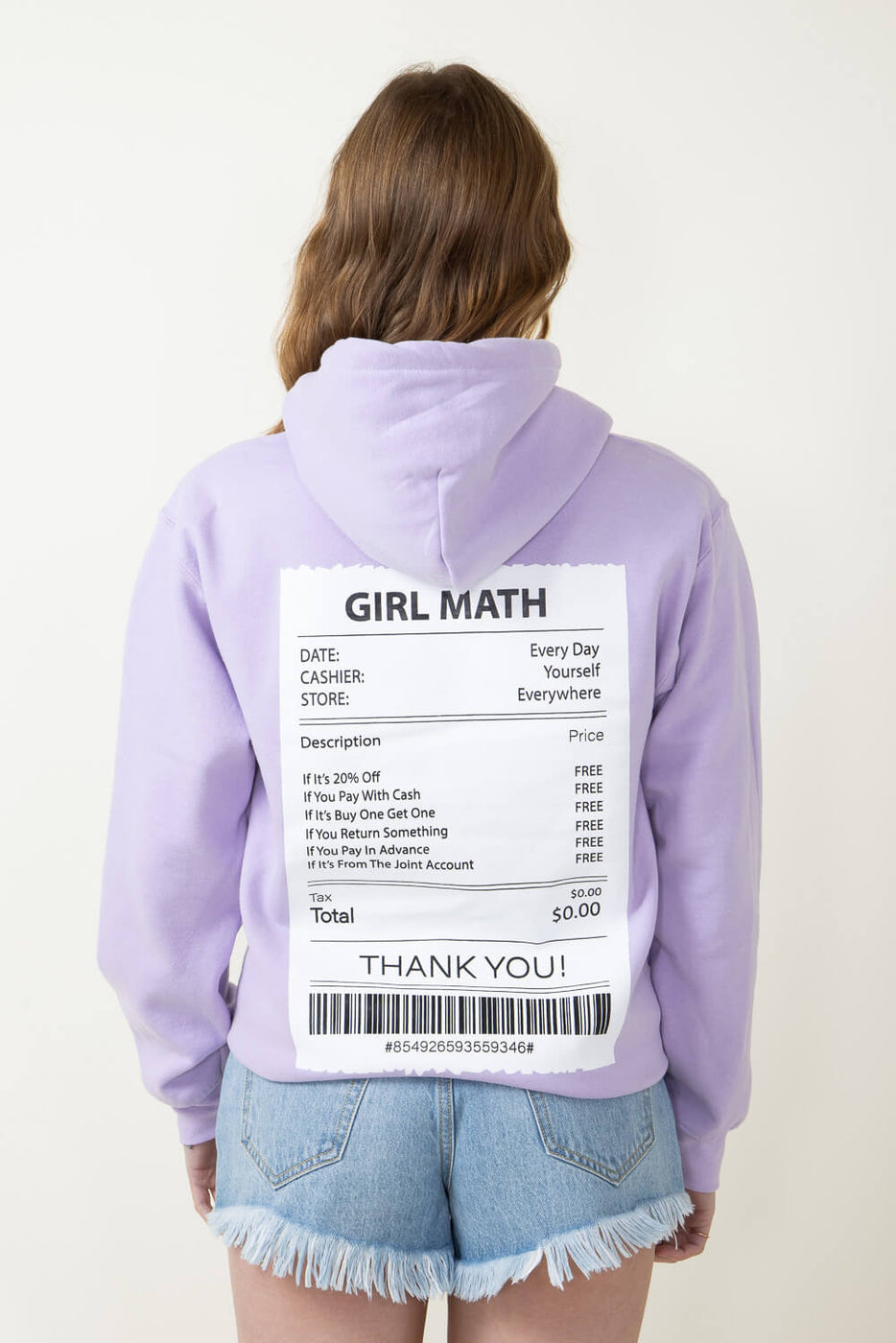 Girl Math Hoodie for Women in Purple HOODIE GIRLMATH LAV Glik s