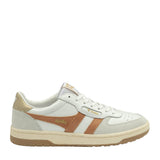 Gola Hurricane Suede Sneakers for Women in White/ Light Caramel/Gold