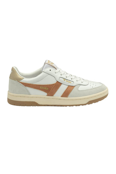 Gola Hurricane Suede Sneakers for Women in White/ Light Caramel/Gold