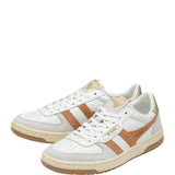 Gola Hurricane Suede Sneakers for Women in White/ Light Caramel/Gold