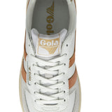 Gola Hurricane Suede Sneakers for Women in White/ Light Caramel/Gold