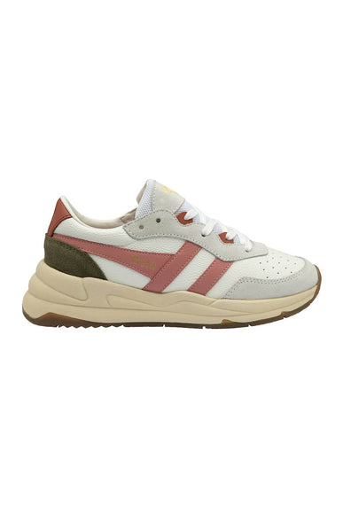 Gola Classics Saturn Sneakers for Women in White/Coral Pink/Khaki 