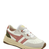 Gola Classics Saturn Sneakers for Women in White/Coral Pink/Khaki 