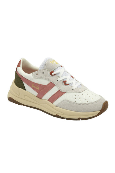 Gola Classics Saturn Sneakers for Women in White/Coral Pink/Khaki 