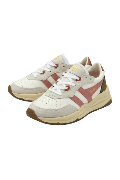 Gola Classics Saturn Sneakers for Women in White/Coral Pink/Khaki 