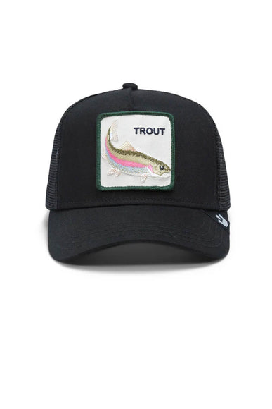 The Trout Trucker Hat for Men in Black