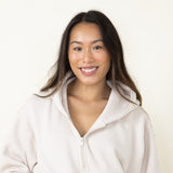 1897 Active Half Zip Fleece Hoodie for Women in Beige