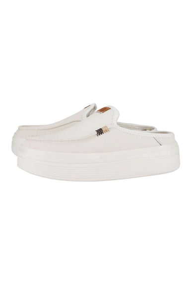 HEYDUDE Women’s Austin Lift Leather Shoes in White