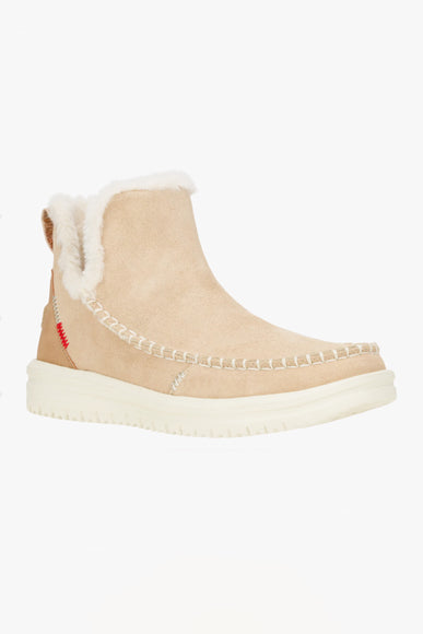 HEYDUDE Women’s Camden Suede Booties in Tan