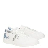 HEYDUDE Women’s Karina Crafted Boho Sneakers in White/Blue