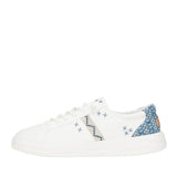 HEYDUDE Women’s Karina Crafted Boho Sneakers in White/Blue