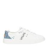 HEYDUDE Women’s Karina Crafted Boho Sneakers in White/Blue