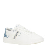 HEYDUDE Women’s Karina Crafted Boho Sneakers in White/Blue