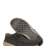 HEYDUDE Men’s Wally Paul Knit Shoes in Black