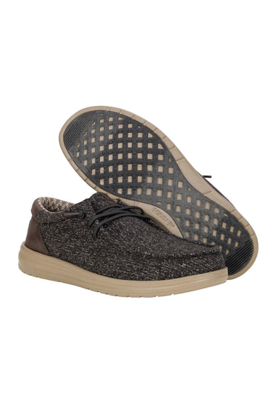 HEYDUDE Men’s Wally Paul Knit Shoes in Black