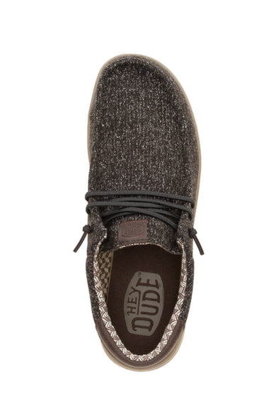 HEYDUDE Men’s Wally Paul Knit Shoes in Black