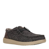 HEYDUDE Men’s Wally Paul Knit Shoes in Black