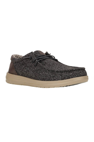 HEYDUDE Men’s Wally Paul Knit Shoes in Black