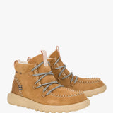 HEYDUDE Women’s Reyes Lace Up Leather Booties in Tan