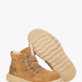 HEYDUDE Women’s Reyes Lace Up Leather Booties in Tan