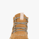 HEYDUDE Women’s Reyes Lace Up Leather Booties in Tan