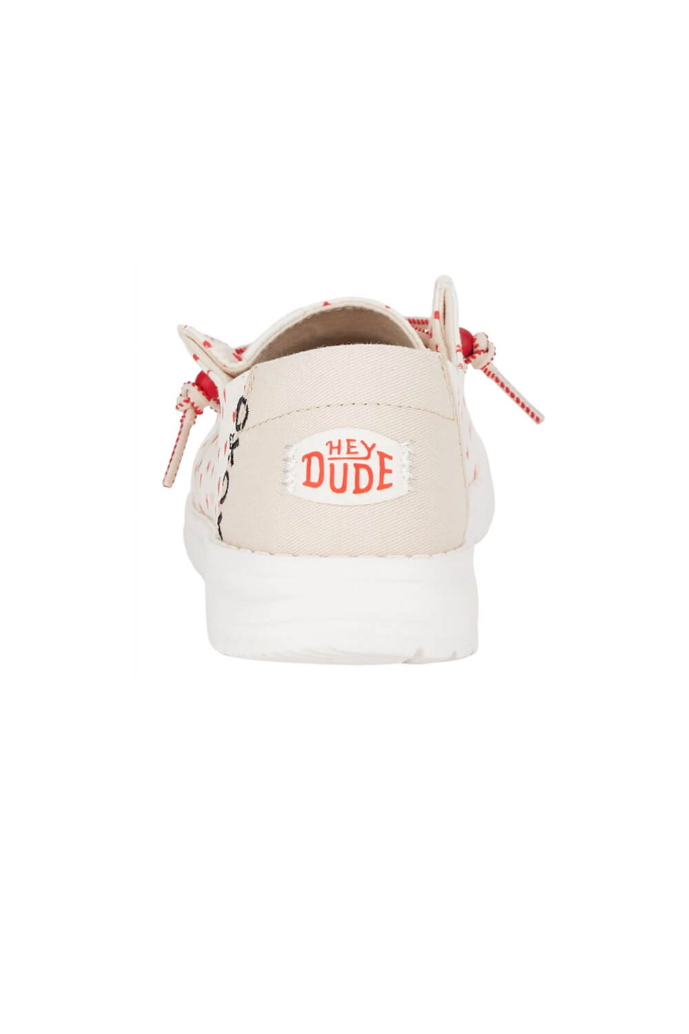 HEYDUDE Youth Girl's Wendy Hearts Shoes in White/Red | 41154-119