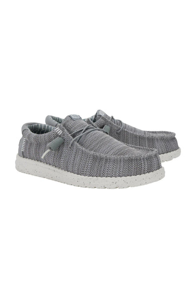 HEYDUDE Men’s Wally Stretch Sox Shoes in Grey