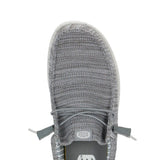 HEYDUDE Men’s Wally Stretch Sox Shoes in Grey