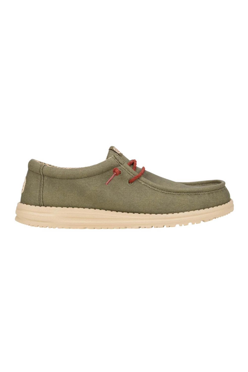 HEYDUDE Men s Wally Waxed Canvas Shoes in Olive 41873 337 Glik s