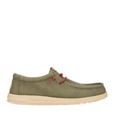 HEYDUDE Men’s Wally Waxed Canvas Shoes in Olive