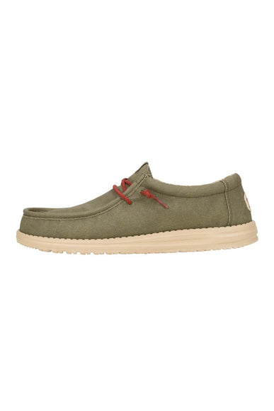 HEYDUDE Men’s Wally Waxed Canvas Shoes in Olive