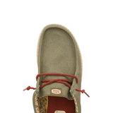 HEYDUDE Men’s Wally Waxed Canvas Shoes in Olive