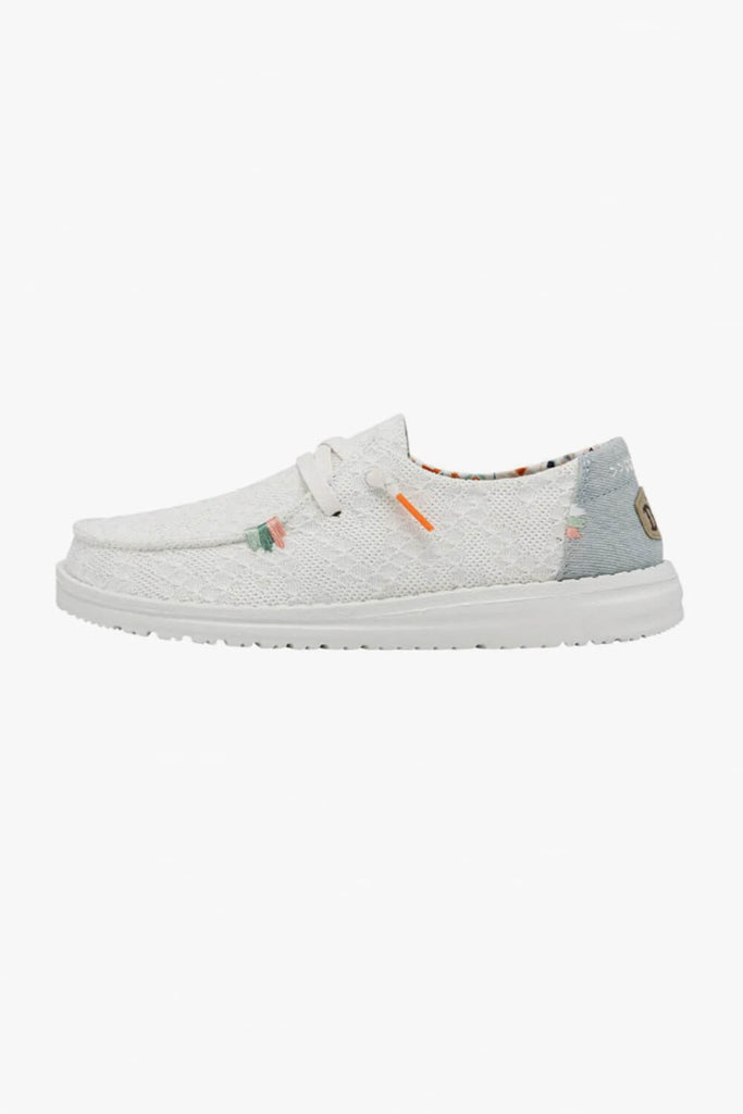 HEYDUDE Women's Wendy Boho Crochet Shoes in White | 40054-1KF – Glik's