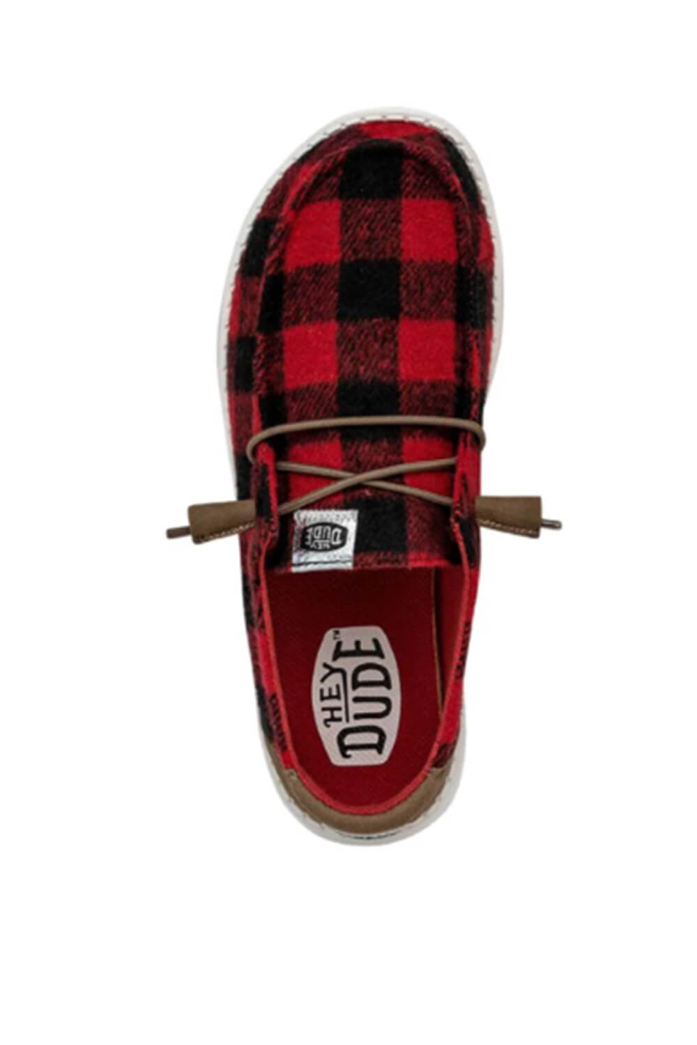 HEYDUDE Women's Wendy Buffalo Plaid Shoes in Red/Black