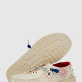 HEYDUDE Women’s Wendy Americana Firework Print Shoes in White