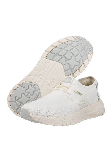 HEYDUDE Men's Sirocco Perf Mesh Shoes in White 