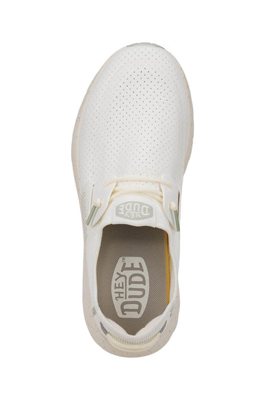 HEYDUDE Men's Sirocco Perf Mesh Shoes in White 