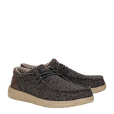 HEYDUDE Men’s Wally Paul Knit Shoes in Black