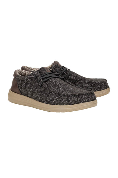 HEYDUDE Men’s Wally Paul Knit Shoes in Black