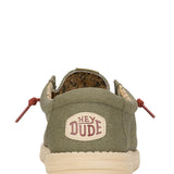 HEYDUDE Men’s Wally Waxed Canvas Shoes in Olive 