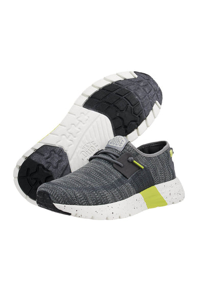 HEYDUDE Men's Sirocco Sport Mode Shoes in Heather Grey Charcoal 