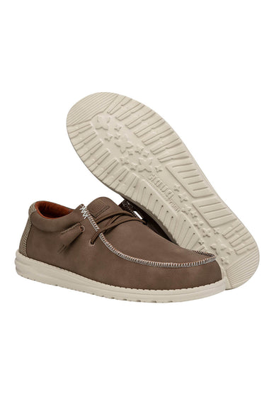 HEYDUDE Men’s Wally Fabricated Leather Shoes in Tan