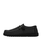 HEYDUDE Men’s Wally Sox Shoes in Micro Total Black