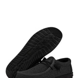 HEYDUDE Men’s Wally Sox Shoes in Micro Total Black