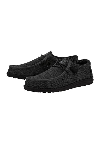 HEYDUDE Men’s Wally Sox Shoes in Micro Total Black