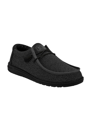 HEYDUDE Men’s Wally Sox Shoes in Micro Total Black