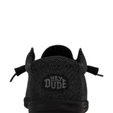 HEYDUDE Men’s Wally Sox Shoes in Micro Total Black