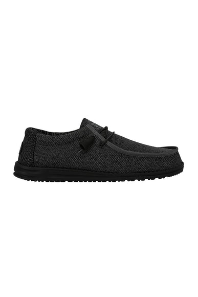 HEYDUDE Men’s Wally Sox Shoes in Micro Total Black