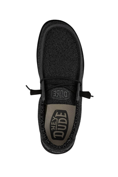 HEYDUDE Men’s Wally Sox Shoes in Micro Total Black