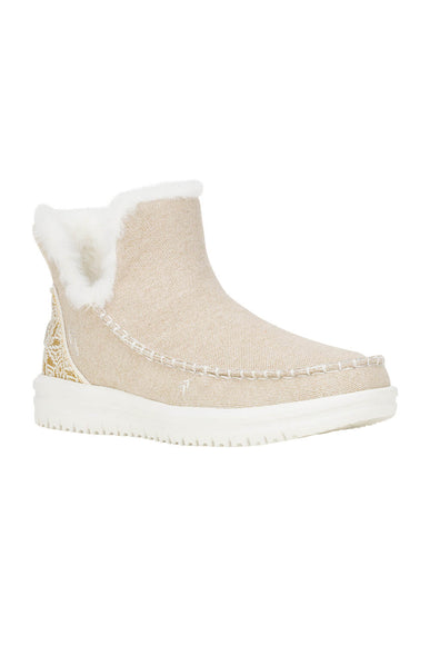 HEYDUDE Women’s Camden Brushed Cozy Booties in Sand